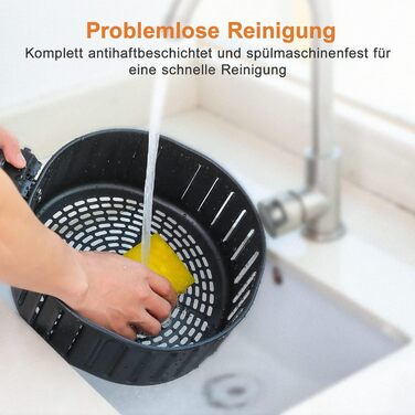 Змінний кошик для фритюрниці Innsky 5.5 л для фритюрниці Innsky, кошик для фритюрниці з антипригарним покриттям, можна мити в посудомийній машині, IS-EE003, ексклюзивно для кошика для фритюрниці Innsky