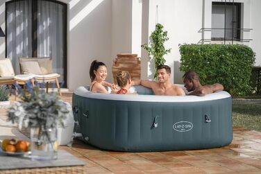 Гідромасажна ванна Bestway LAY-Z-SPA Ibiza AirJet, 180 x 180 x 66 см, 4-6 осіб, кутова, бензиново-блакитна одномісна
