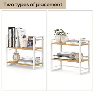Дерев&39яний органайзер для полиць THYGIFTREE, полиця для зберігання речей на столі, книжкова полиця, полиця для робочого столу та комод (білий)