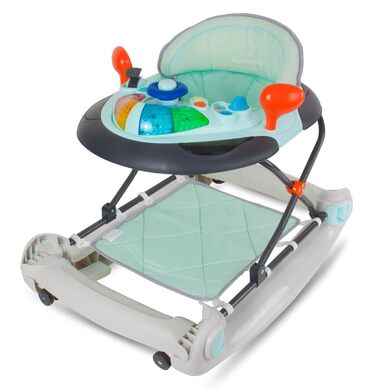 Ходунки для немовлят Ходунки та сидіння-гойдалки Дитяча колиска Baby Bouncer Дитячі гойдалки Дитячі ходунки з кнопками, світлом та звуком для 6-12 місяців Sun Baby (синій)