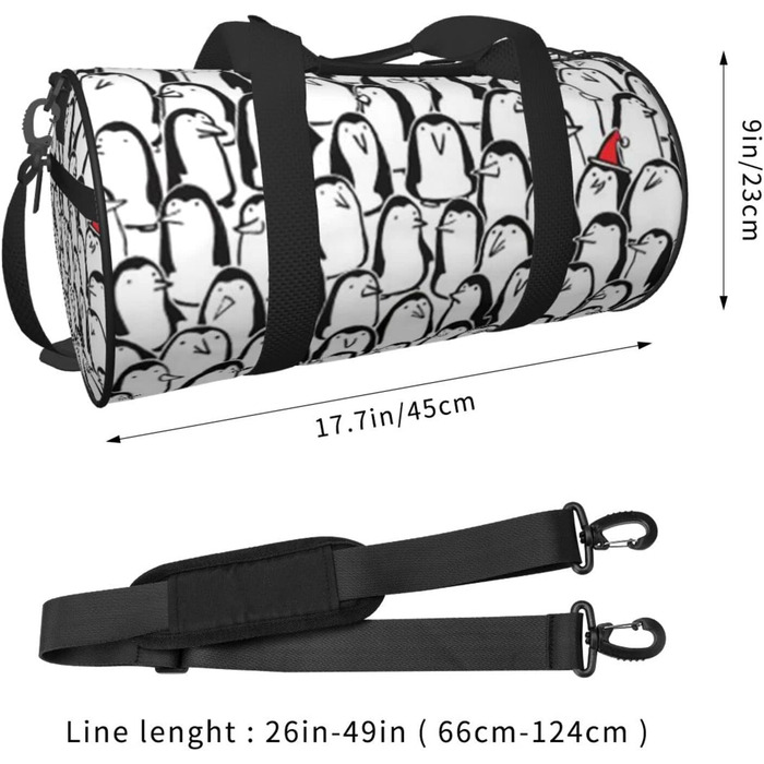 Стильна дорожня сумка Зграя пінгвінів, спортивна сумка для чоловіків та жінок, сумка для подорожей та спорту
