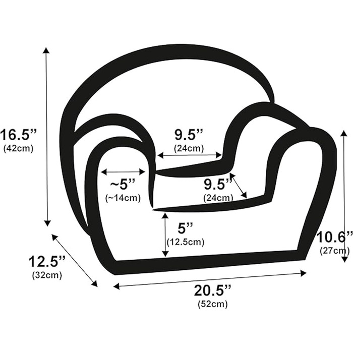 Дитяче крісло Delsit з наповнювачем з пінопласту - Дитяче крісло для дівчаток та хлопчиків, Дитяче крісло зі знімним чохлом - Крісло для дітей - Дитячі меблі - Від 9 місяців до 4 років - DT8-17123