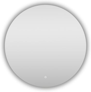 Дзеркало Planetmbel NOVA з підсвічуванням Ø 60 см, сучасне кругле настінне дзеркало для ванної кімнати, передпокою або гардеробу,