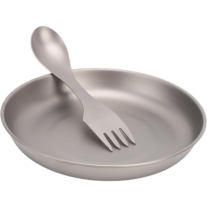 Набір посуду для кемпінгу Ti, багаторазовий, компактний, для мандрівників, активного відпочинку, туристів, тарілок для пікніка