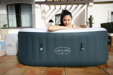 Гідромасажна ванна Bestway LAY-Z-SPA Ibiza AirJet, 180 x 180 x 66 см, 4-6 осіб, кутова, бензиново-блакитна одномісна