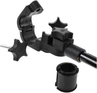 Підставка для годівниці MIKADO 65-100 см телескопічна для ніжок 25-36 мм та 20-25 мм, алюмінієва, чорна, рибальське спорядження, риболовля