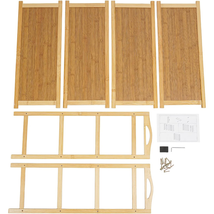 Бамбукова полиця для взуття, 4 яруси, місце для зберігання взуття, взуттєва шафа, окремостояча полиця, полиця для ванної кімнати, кухонна полиця, дерев&39яна полиця з ручкою для кухні, балкону, коридору та офісу, 60x25x67 см