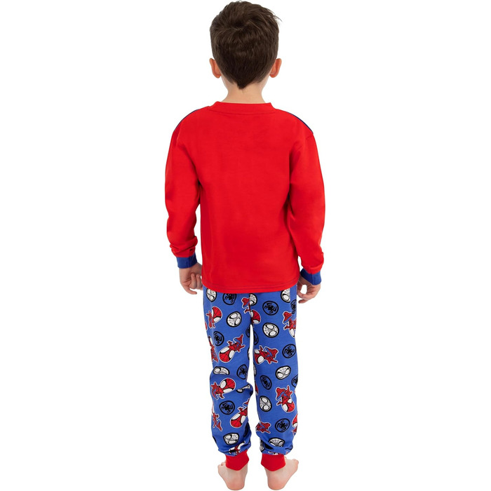 Піжами Marvel Boys Spiderman з довгими рукавами для дітей, 116 синіх
