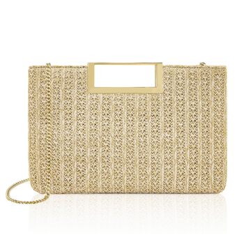 Жіноча сумка-клатч Milisente, елегантна вечірня сумка з ручкою, сумка через плече для весілля, солом&39яно-засмагла