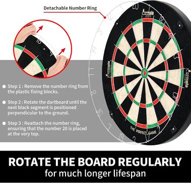 Класичні мішені для дартсу, професійні, щетинні, з 12 дротиками, дротики не входять до комплекту