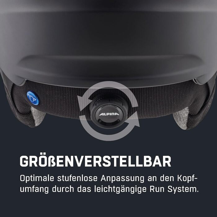 Безпечний, амортизуючий та індивідуально регульований лижний шолом для дорослих, з контрастним козирком M (55-59 см), чорний матовий (золотистий дзеркальний)