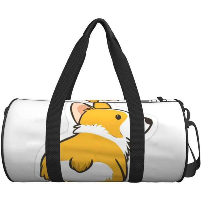 Містка дорожня сумка, легка та довговічна, ідеальний подарунок для подорожей, відпустки, ділових поїздок та іншого. З милим дизайном коргі. Універсальний розмір.