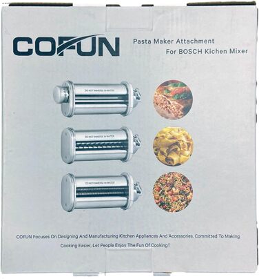 Насадка для пасти COFUN для Bosch Mum 5 аксесуарів, 3 шт. и макаронна машина для насадки Bosch Mum5 аксесуари, ролик для пасти з нержавіючої сталі для фетучіні для Bosch Mum 5 аксесуарів