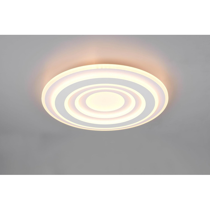 Стельовий LED-світильник Trio Leuchten Costa 633510131, білий матовий метал, акрил, 50 Вт, з пультом ДК, регулюванням кольору та яскравості світла, димером та нічним підсвічуванням