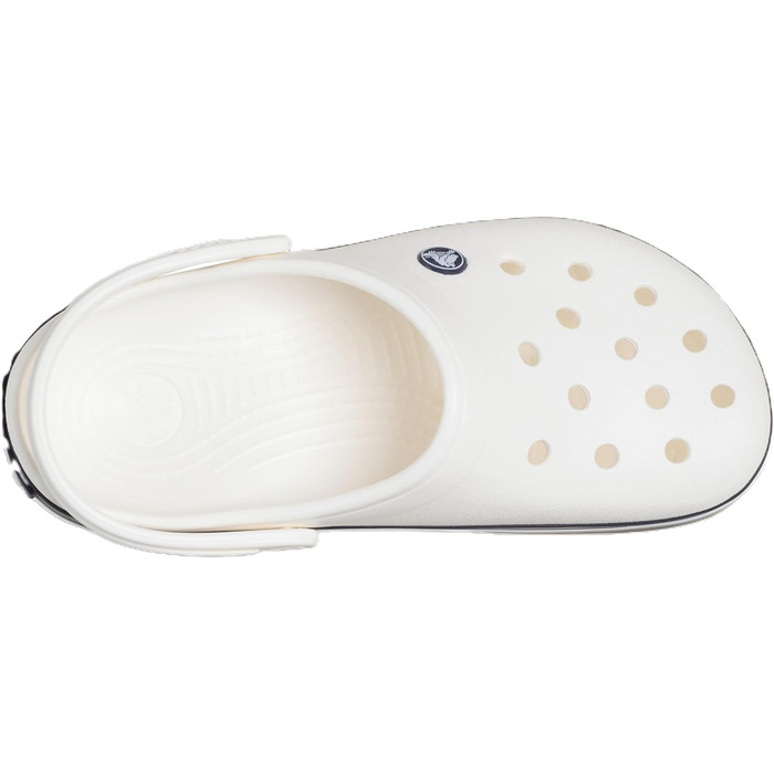 Сабо Crocs унісекс для дорослих з крокодиловою стрічкою, білий/білий/темно-синій, 12 жіночих/10 чоловічих