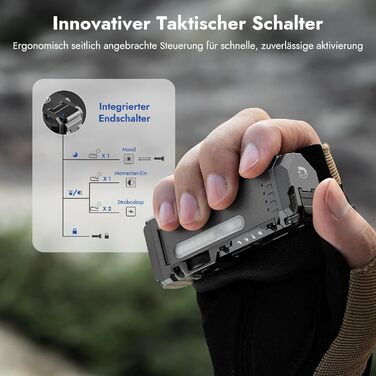 Міні-світлодіодний ліхтарик WUBEN X4 з RGB-підсвіткою, маленький акумуляторний ліхтарик 1500 люмен, тактичний ліхтарик EDC IP68 для кемпінгу, вечірок, надзвичайних ситуацій, чорний