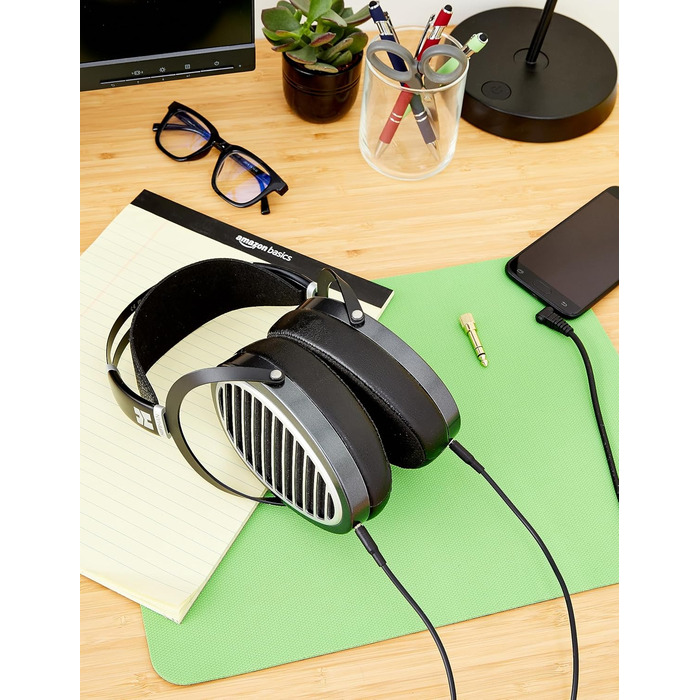 Накладні відкриті Hi-Fi планарні магнітні навушники зі знімним кабелем для аудіофілів/домашніх розваг - чорні