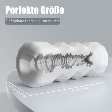 Мастурбатор DieLiYa для чоловіків, білий, з 3D-структурою та водонепроникним корпусом