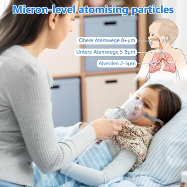 Інгалятор Sentasi для дорослих, цифровий дисплей компресорний небулайзер інгалятор дитячий, безшумний електричний інгалятор з мундштуком і трубкою для домашнього лікування кашлю та астми Білий