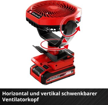 Акумуляторний вентилятор Einhell GC-CF 18/110 Li-Solo Power X-Change (18 В, безщітковий, 3 рівні швидкості, плавне регулювання, багато варіантів монтажу, без акумулятора)