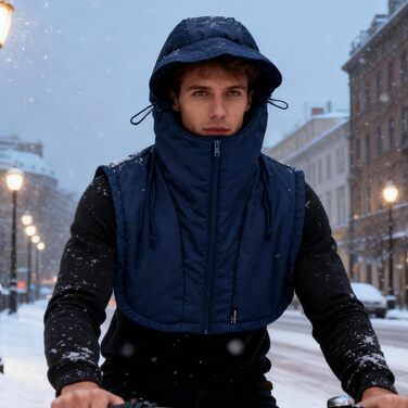 Дихаюча термокепка для велоспорту мотоциклетний головний убір із покриттям для обличчя, зимова спортивна кепка, для подорожей, катання на лижах, походів, сноубордингу, спорту, катання на санках, велоспорту в холодну погоду, темно-синя