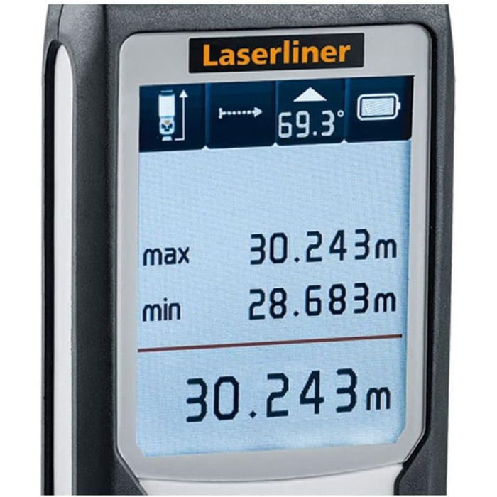 Лазерний далекомір Umarex Laserliner LaserRange-Master Gi5 (довжини, площі об'єми, діапазон вимірювання 0,05 м - 50 м, датчик нахилу 360, функція безперервного вимірювання) 080.838A