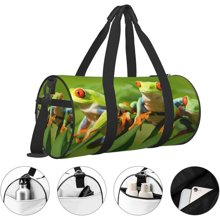 Дорожня сумка з дизайном черепа, кругла, великої місткості, легка та міцна, чудовий подарунок для походів, відпустки, ділових поїздок та іншого, кумедний принт, універсальний розмір.