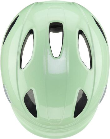 Легкий велосипедний шолом для дітей - індивідуальне регулювання розміру - висувний зі світлодіодним підсвічуванням 45-50 см м'ятно