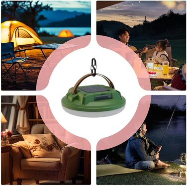 Ліхтар для кемпінгу для надзвичайних ситуацій та походів, 4 режими, водонепроникний, акумуляторний, для використання в приміщенні та на вулиці, для надзвичайних ситуацій, роботи, дому, саду, зелений