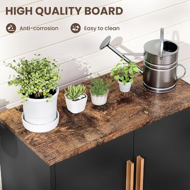 Металева шафа, шафа для зберігання речей, металевий комод, сервант, кухонна шафа, балконна шафа, бічна шафа, садова шафа, шафа для документів, шафа для передпокою, регульована полиця, 40Г x 80Ш x 76В см