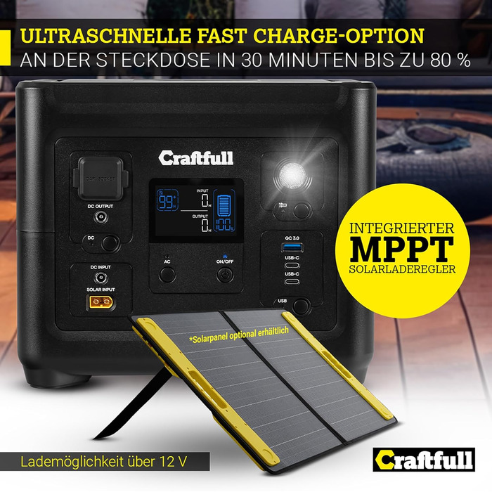 ЗВЕЛИКІ ЄМНОСТІ - 750 Вт - Літій-літій-літій-полімерний акумулятор - 80 після &gt 2000 циклів зарядки - SOS - USB-C/USB-A/автомобільний/Schuko штекер (0 ПДВ, 500 Вт), 500 3