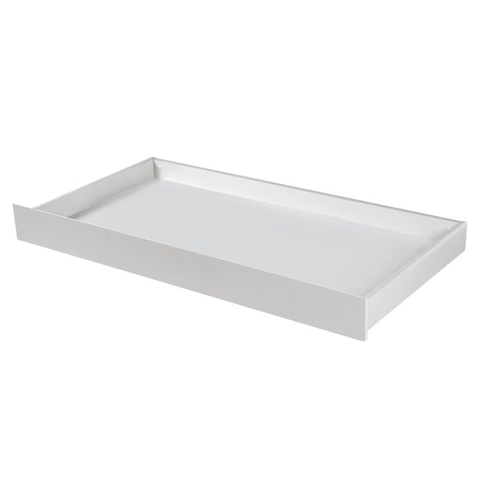 Універсальний ліжковий ящик roba - Підходить для дитячих ліжечок 70 x 140 см - Компактне рішення для зберігання - Пересувний на колесах - Біле дерево