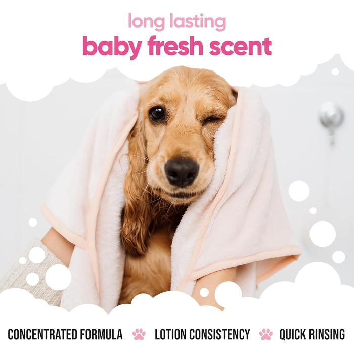 Дитячий кондиціонер для собак Baby Fresh від Buddycare - 500 мл - Ароматизований кондиціонер з пудровим ароматом, з алое вера та провітаміном B5