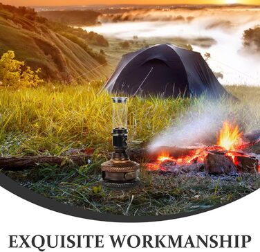 Багатофункціональний портативний газовий ліхтар, чорного кольору, для кемпінгу та використання на свіжому повітрі, з яскравим газовим живленням. Компактний наметовий ліхтар для екстрених ситуацій та освітлення в подорожах.
