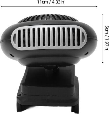 Невеликий обігрівач, 170 Вт, 18 В, живлення від батарейок, 2 швидкості, контроль температури, тихий бездротовий електричний вентилятор-обігрівач для BL1815 BL1820 BL1530 BL1840 BL1850 BL1860 для використання всередині автомобіля