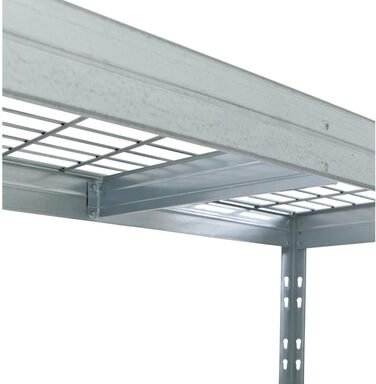 Вуличний стелаж із широким прольотом та 4 полицями з дротяної сітки Вантажопідйомність полиць 300 кг Сертифіковано TV ВxШxГ 1800 x 1200 x 450 мм Стелаж для зберігання Міцний стелаж Металевий стелаж