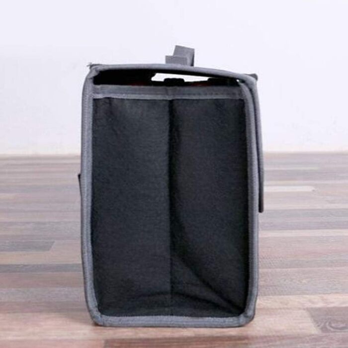 Органайзер для багажника автомобіля з кришкою, складний органайзер для інструментів та речей, чорний