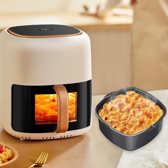 Форма для випікання аерофритюрниці для аксесуарів для фритюрниці HD9925 HD9860 HD9905/01, 22 см квадратна залізна фритюрниця, форма для торта, заміна бочки для торта