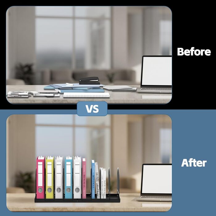 Відсіковий сітчастий органайзер для файлів для столу, вертикальний настільний органайзер для папок, сортування файлів, офісна організація, тримач для документів для дому, офісу та класу, чорний, 9-