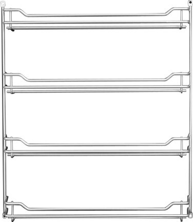Порожня підставка для спецій Fuchs сріблястого кольору, міцний кухонний органайзер для 24 шейкерів для спецій, ідеально підходить для банок для спецій Fuchs та скляних контейнерів преміум-класу, розміри приблизно 38 x 43 x 6 см (Ш x В x Г), порожня