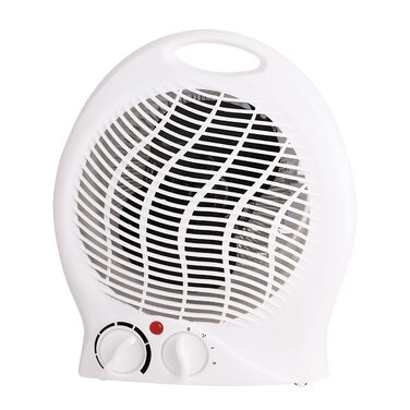 Тепловентилятор з 3 режимами нагріву компактний вентилятор потужний вентилятор 2000 Вт із захистом від перегріву та захисту від перекидання (білий вентилятор 1000/2000 Вт)