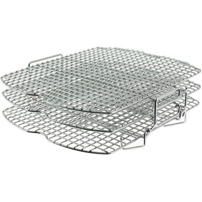 Офіційна стійка для зневоднення ніндзя, 3-рівнева дротяна підставка 4138J301UKE Сумісна з повітряним грилем Ninja Foodi, AG301EU, стійка для дегідратора Silver Grill