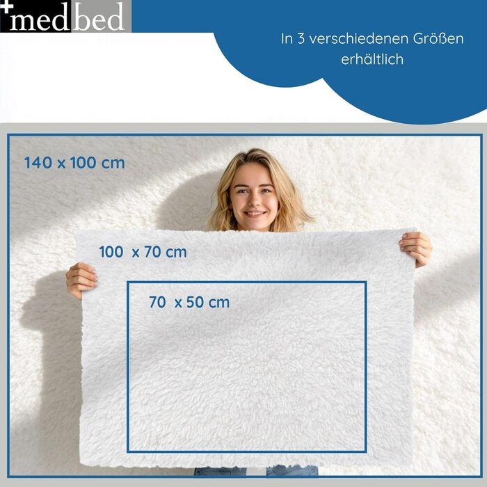 Антипролежнева підкладка MedBed Premium медична підкладка для запобігання пролежням (70 x 100 см) 70x100 см (1 упаковка)