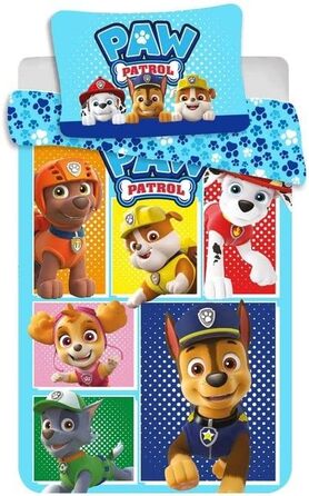 Дитяча постільна білизна Paw Patrol дитяча постільна білизна підковдра 100x135 см наволочка 40 x 60 см 100 бавовна