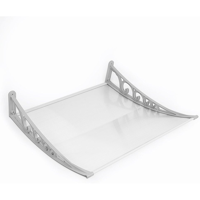 Вхідний навіс, дах, тент з полікарбонату, міцний, дах, захист від дощу та ультрафіолетового випромінювання, шатер (60 x 100 см (білий) 60*100 см (білий)