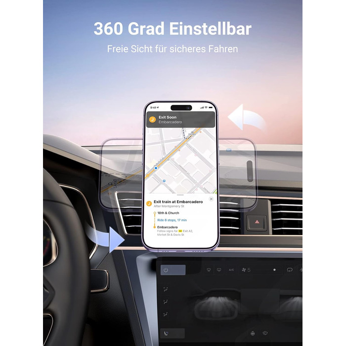 Тримач для мобільного телефону Автомобільний магніт Тримач для мобільного телефону Магніт для вентиляції Магнітний тримач для смар