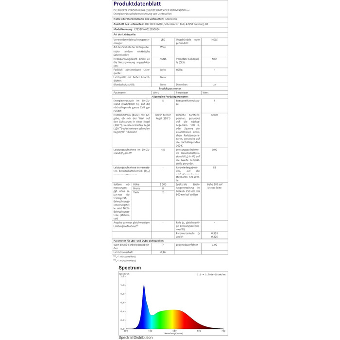 Світлодіодна стрічка Mextronic LED 3528 Холодне біле світло (6000K) 48W 500см 24V IP20