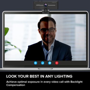 КРЕАТИВ Live Веб-камера Cam Sync 4K UHD USB з компенсацією заднього світла, до 40 FPS, ширококутний об'єктив 95, об'єктив конфіденційності, вбудовані мікрофони, plug and play для ПК та Mac