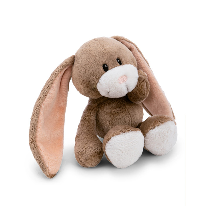 М'яка іграшка NICI Зайчик Лопіно 20 см у подарунковій коробці 22,5x12,5x7 см - коричневий - плюшевий зайчик з м'якого плюшу, мила іграшка для обіймів та ігор, для немовлят та малюків