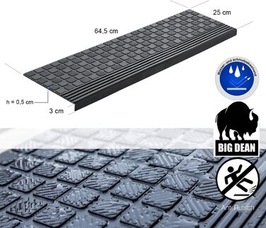 Набір з 10 гумових сходинок 65 x 25 см BigDean